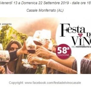 FESTA DEL VINO CASALE MONFERRATO 13-22 OTTOBRE 2019